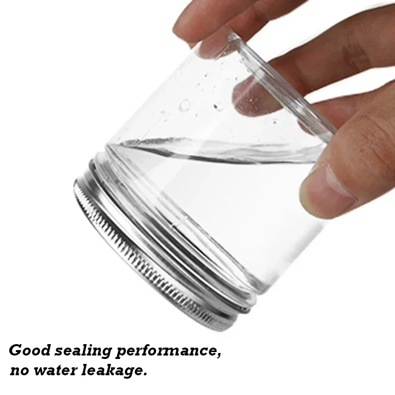 Clear Storage Jars 10pcs 150ml Round Wide Mouth Empty Jar Refillable Cosmetic Balm Container Travel Face Cream Sample Bottle Pot