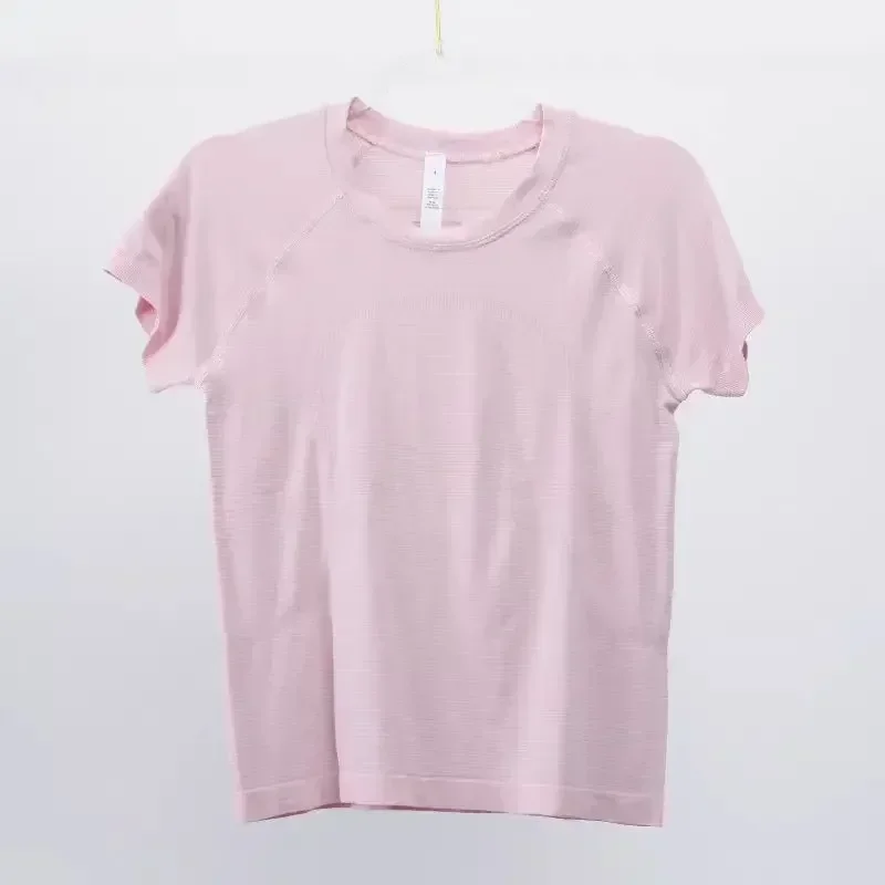 Lemon Short Edition Swiftly Tech Women Sports Short Sleeve T-shirt Seamless Knitted Stretch 2.0 Yoga Fitness Running T-shirt Top 2