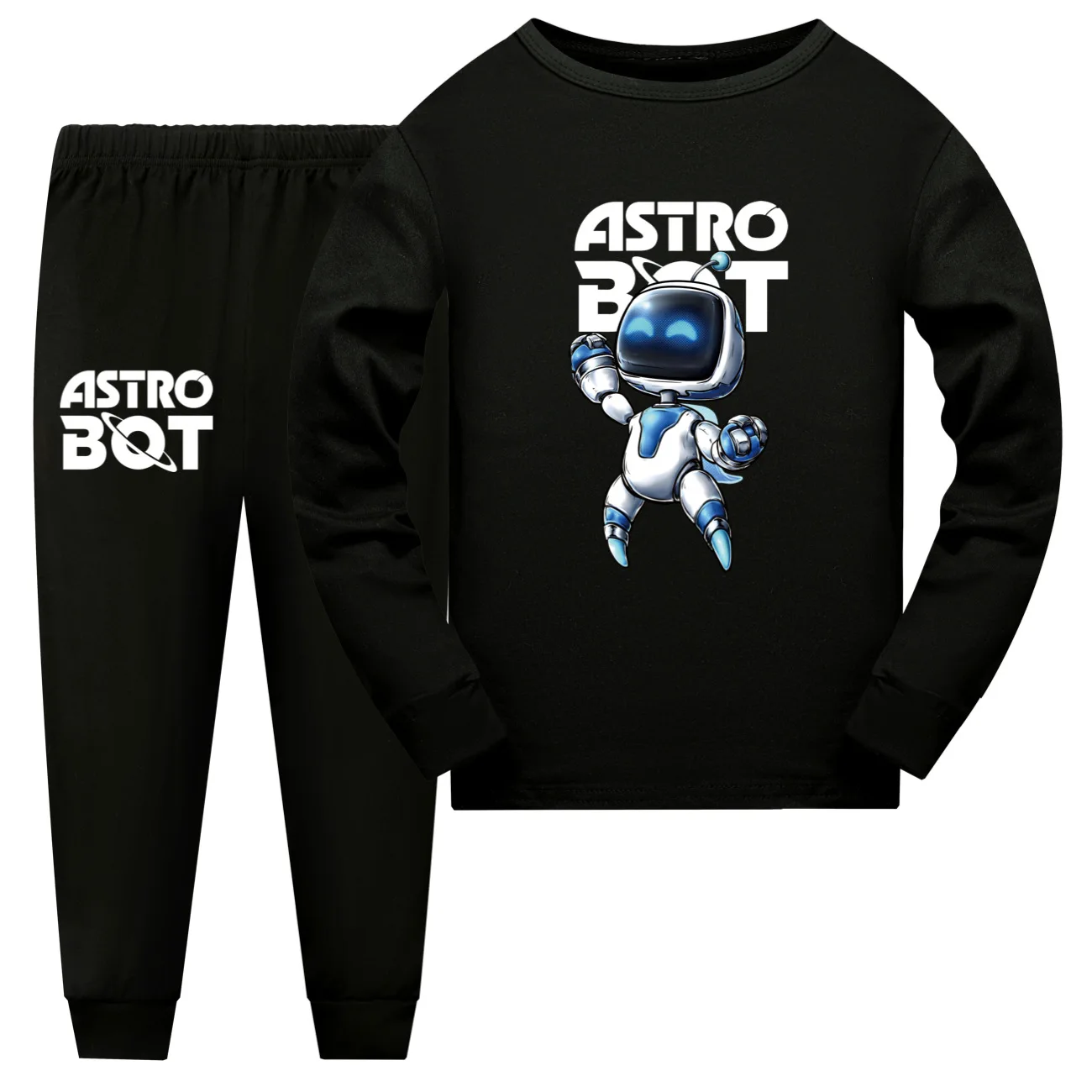 New Hot Game Astro Bot Clothes Kids Astrobot Pajama Sets Boys Autumn Long Sleeve Pullover Tops Legging 2pcs Sets Girls Sleepwear 3