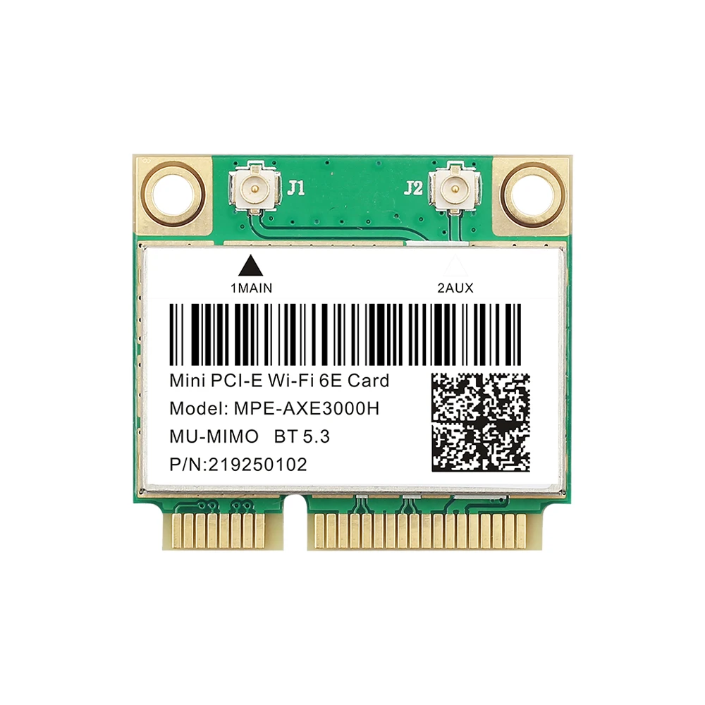 5374Mbps Wifi 6E AX210 Mini PCIE Carte Wifi LeicBand Adaptateur réseau sans  fil Wlan 802.11ax/ac Compatible Bluetooth 5.3 MU-MIMO - AliExpress