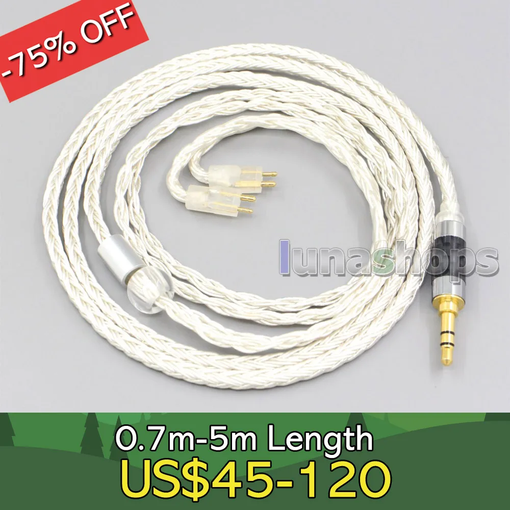 

16 Core OCC Silver Plated Headphone Earphone Cable For Fitear To Go! 334 private c435 Jaben F111 MH333 223 22 LN007205