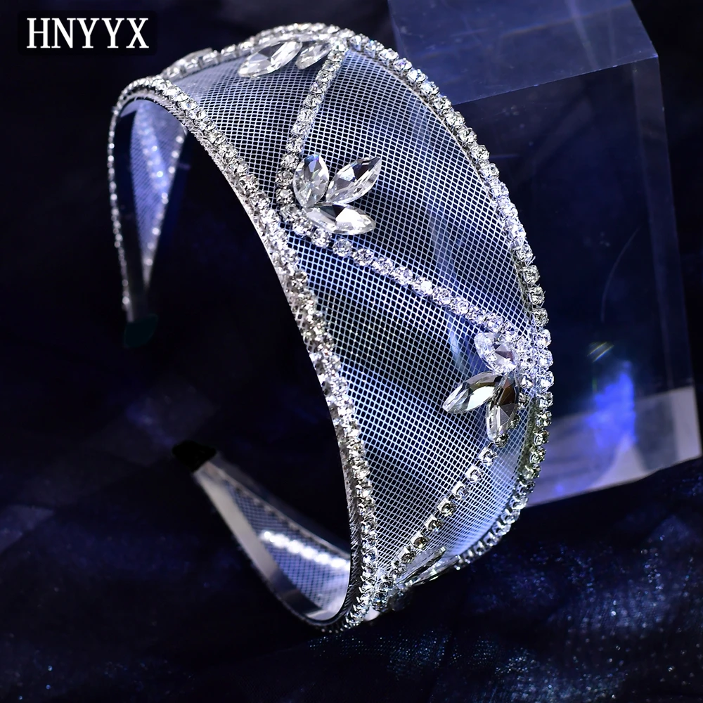 

HNYYX Popular Rhinestone Headband Flowers Woman Headwear Shine Crystal Banquet Hair Hoops Jewelry Head Decoration A05