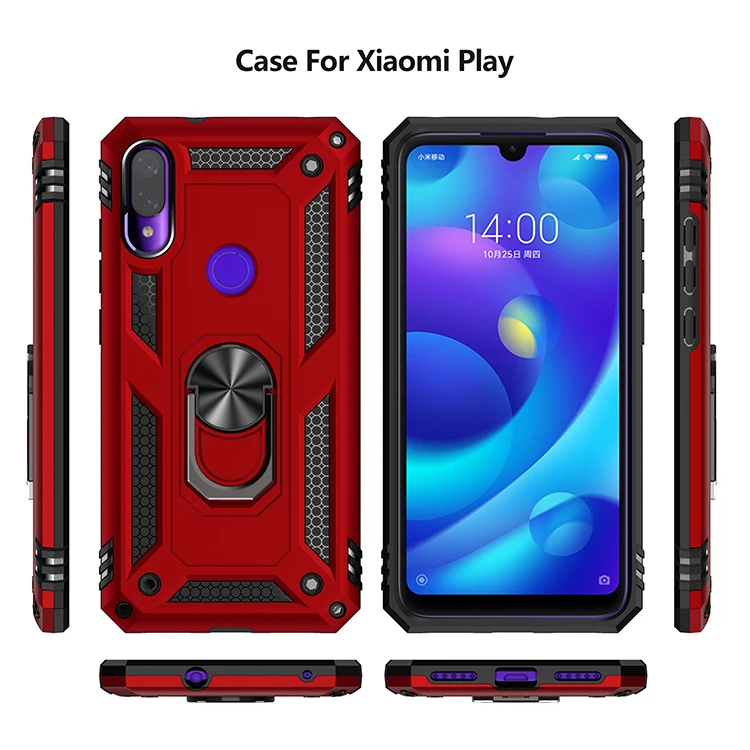 Shockproof Armor Phone Case with Finger Ring Holder Cover