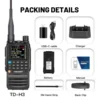 TIDRADIO H3 Walkie Talkie Phone APP Wireless Programming Dual PTT Air Band Long Range Radio USB Type-C Cable Programming &Charge 6