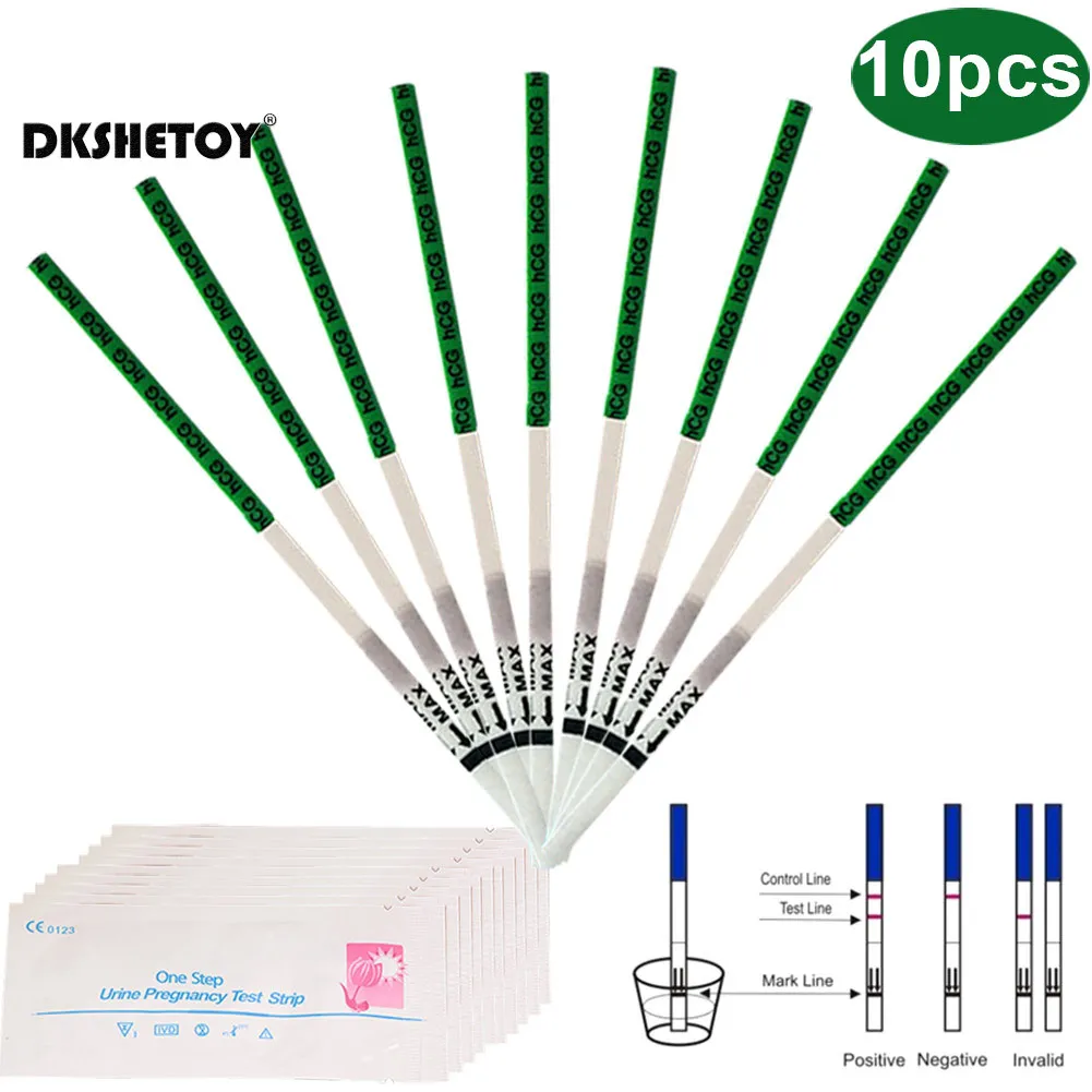 HCG Pregnancy 10pcs Pregnancy Predictor Test Strip For Women self Urine Test First Response Over 99% Accuracy stick pregnancy test pregnancy test strips