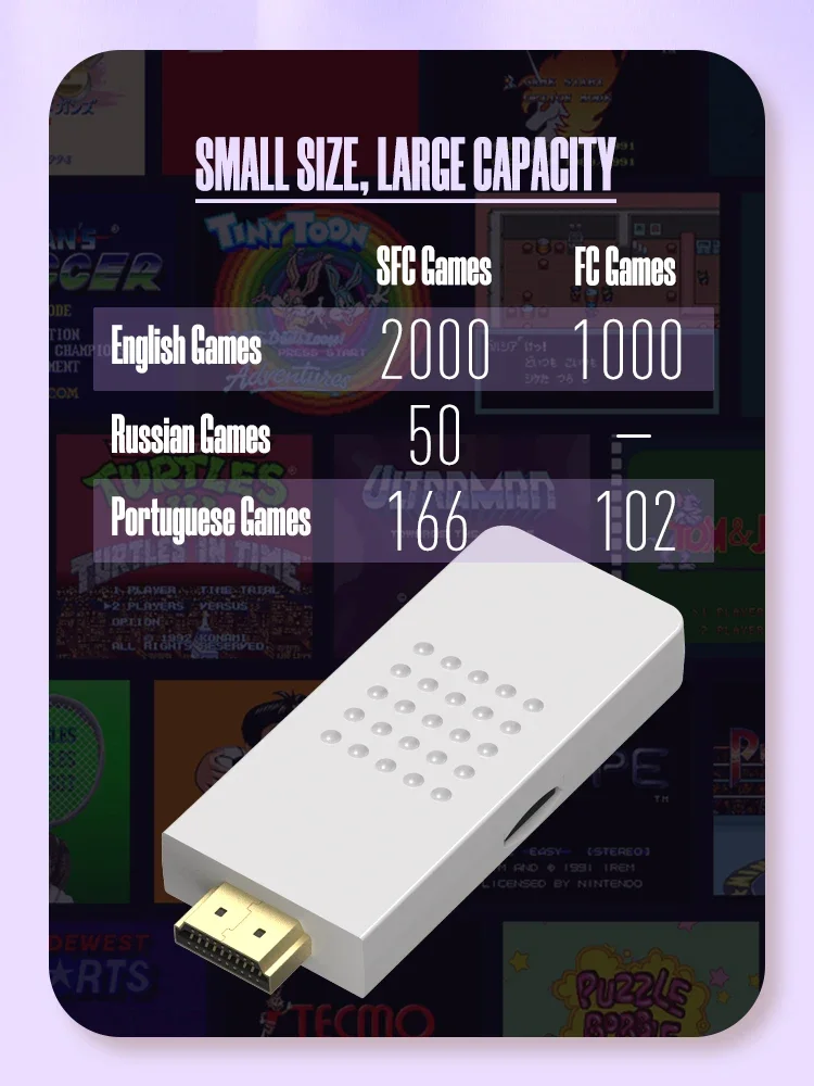 DATA FROG 16 bit Dendy Retro Console For SNES Game Stick 4k Wireless Video Game Console Built in 3000+ Games For SFC Drive