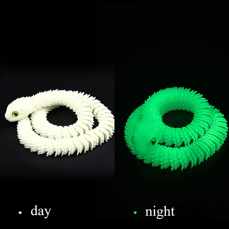 3D Printed Toy 3D Printed Snake Movable Joint Fidget Toy Figurine Simulation Snake Office Desktop Ornament Gifts Crafts Figurines Miniatures