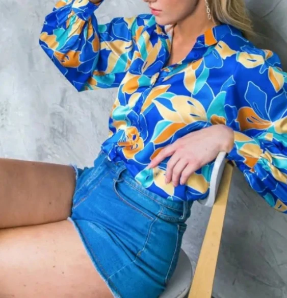 2024 for Women Pants Sets Fashion Causal Simple Printed Bubble Long Sleeved Shirt with Tie Up Wide Leg Pants Two-Piece Set