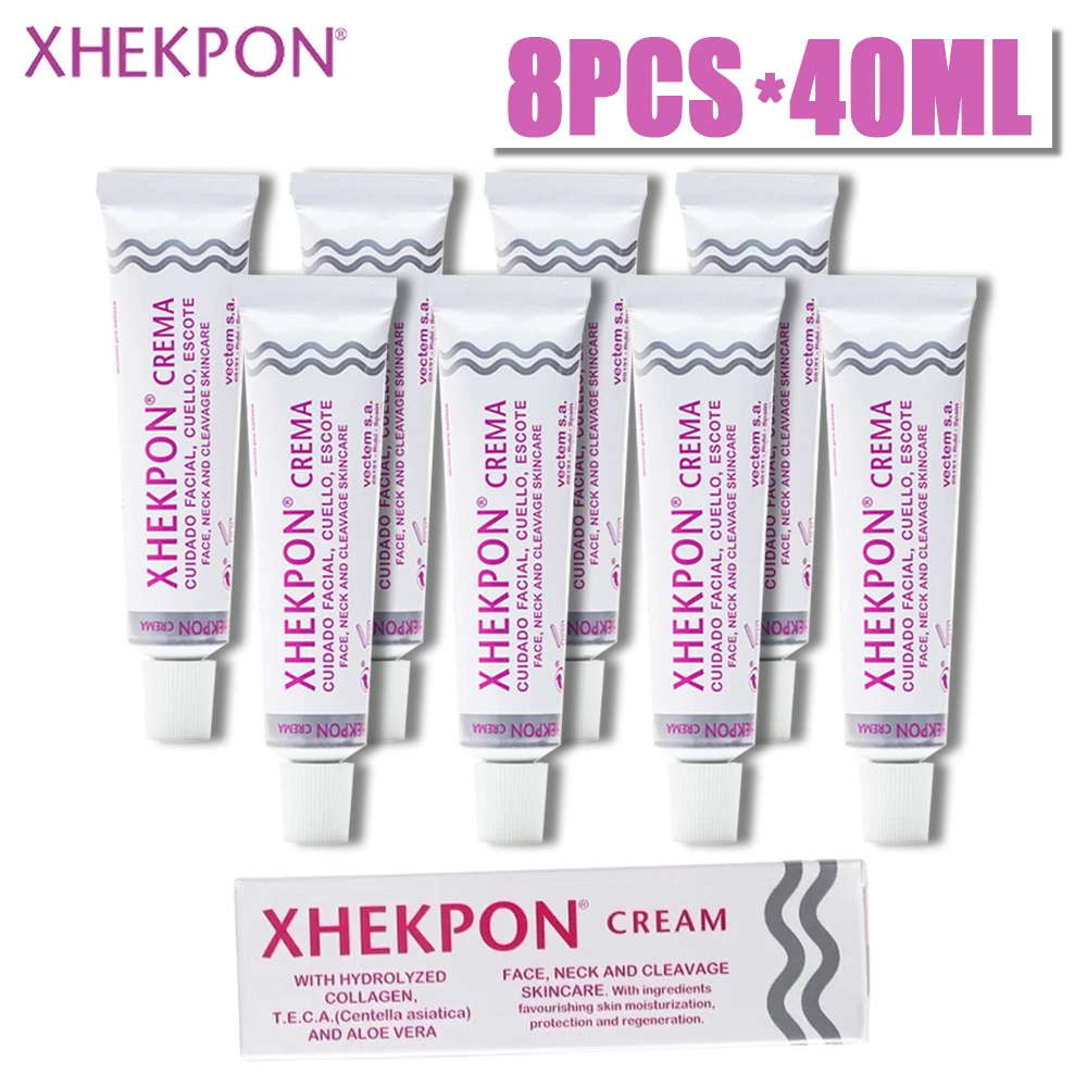 Фото 8 шт., новинка, Лидер продаж, крем для лица и шеи Xhekpon Crema, 40 мл, испанское декольте, искусственный Гладкий Антивозрастной крем, уход за кожей №1