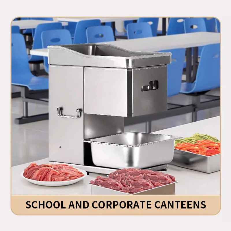 Commercial meat slicer high power desktop electric stainless steel slicing meat shreds dicing multifunctional all-in-one machine