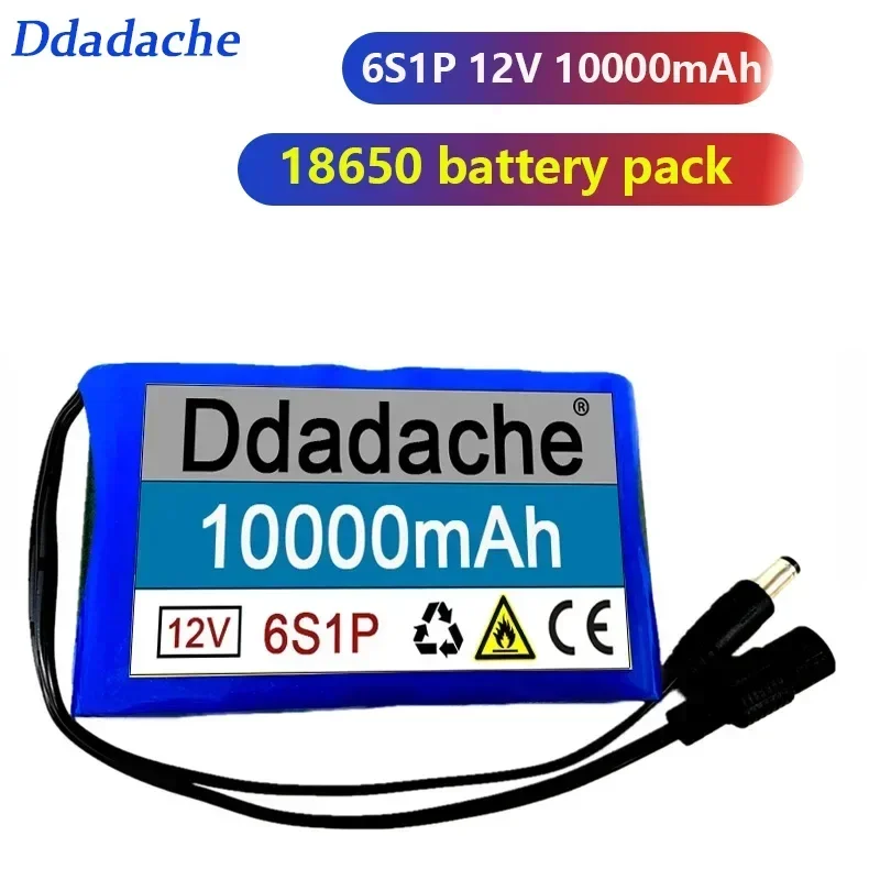 

New 100% original 12V 6S1P 16000mah battery lithium ion battery pack capacity DC 12.6 v 16Ah CCTV cam Monitor+Free Shipping