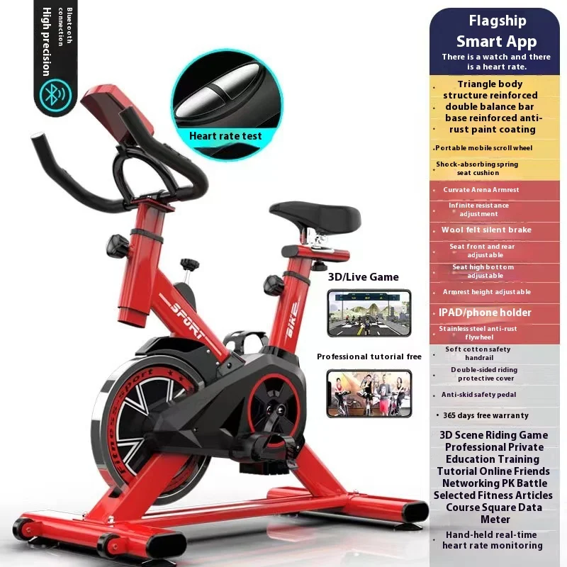 Ultra-Silent Indoor Fitness Bike For Weight Loss Home Use Steel Metal Gym Magnetic Brake System Spinning Bike