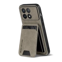 Enhanced OLGE Skin Feel Sheepskin Leather Wallet Case - Ultra-Thin Protective Card Holder for Xiaomi Civi 2 (Gray)