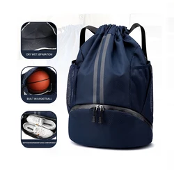 Versatile Women's Sports and Fitness Backpack with Dry - Wet Separation (DEEP BLUE)