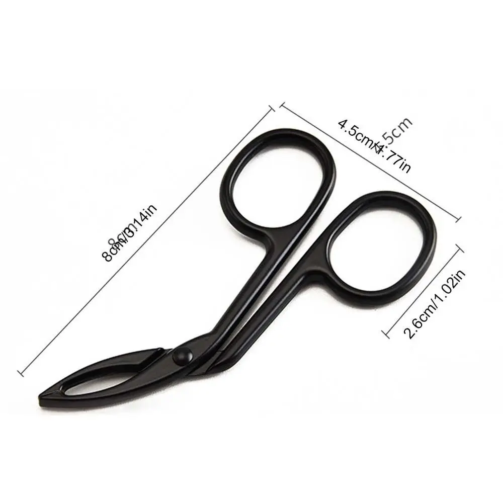Stainless Steel Elbow Eyebrow Plucking Straight Pointed Clip Scissors Hairs Puller Eyebrow Pliers Tweezers