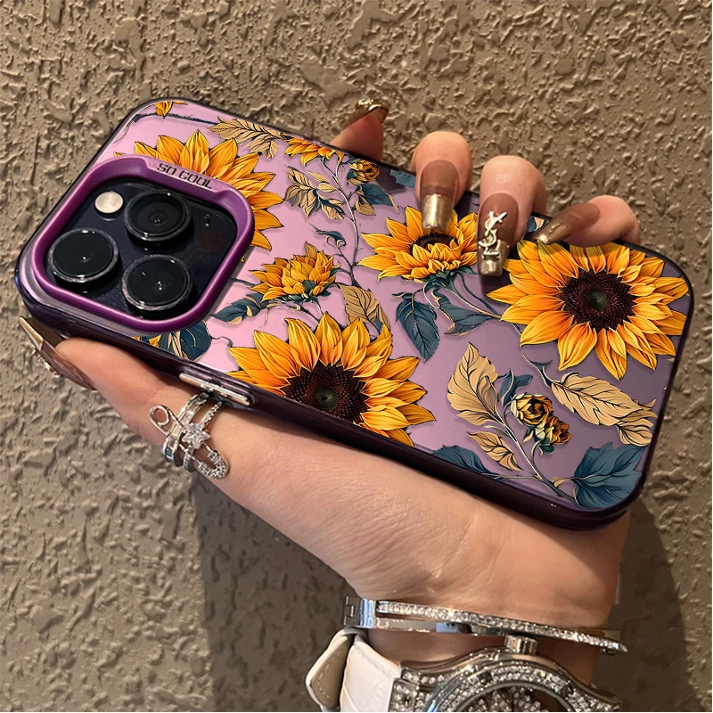 Retro Art Sunflower Print Phone Case