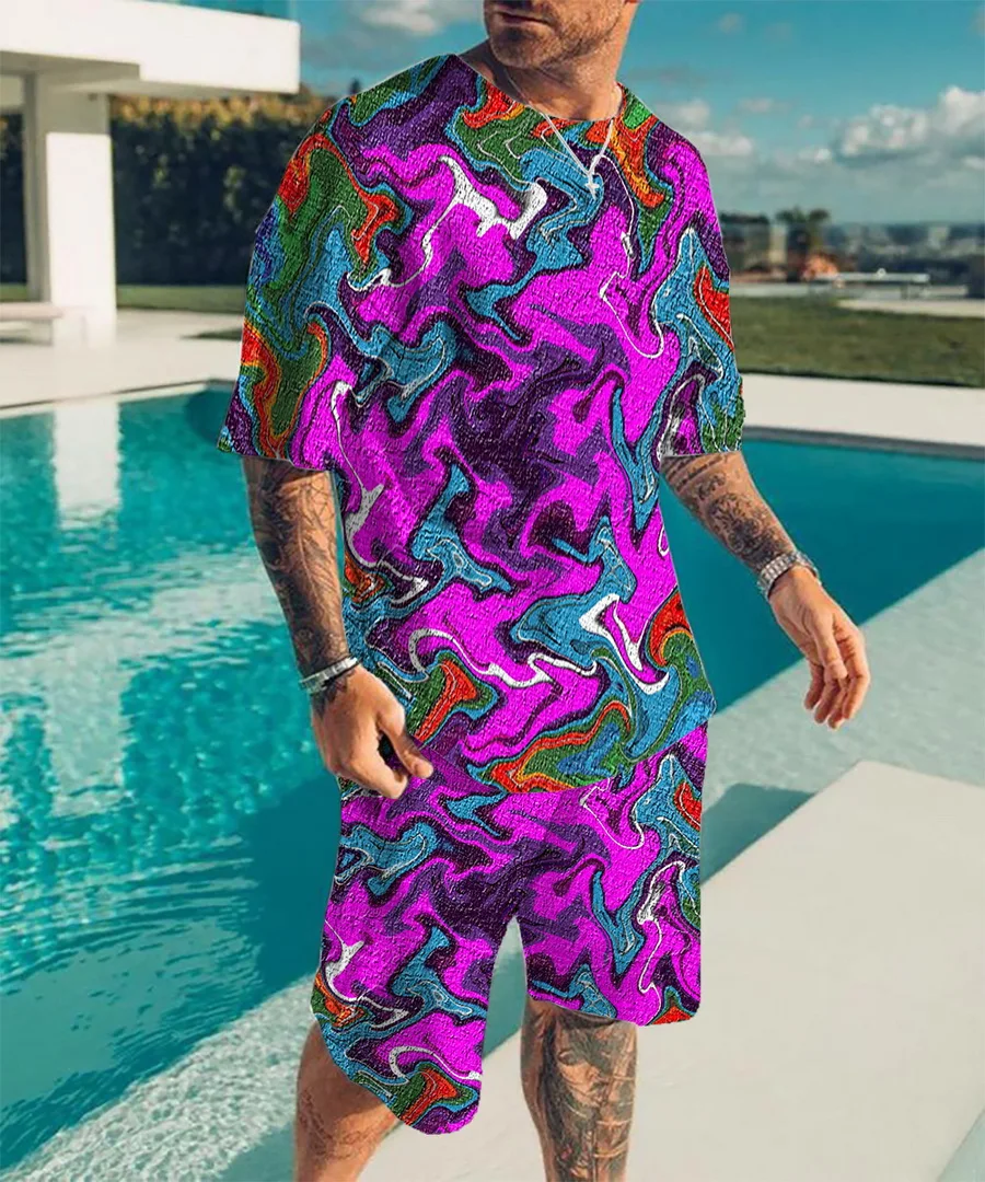 Summer Streetwear Men's Suits Sportswear Men's Oversized Clothes 3D Printed T-Shirts Shorts Sportswear