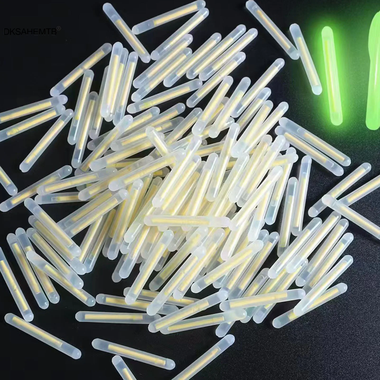 

100pcs Outdoor Fishing Glow-in-the-dark Stick Long Lasting Pole Glowing Stick Fish Attracting For Dad Boyfriend Fishing Tool