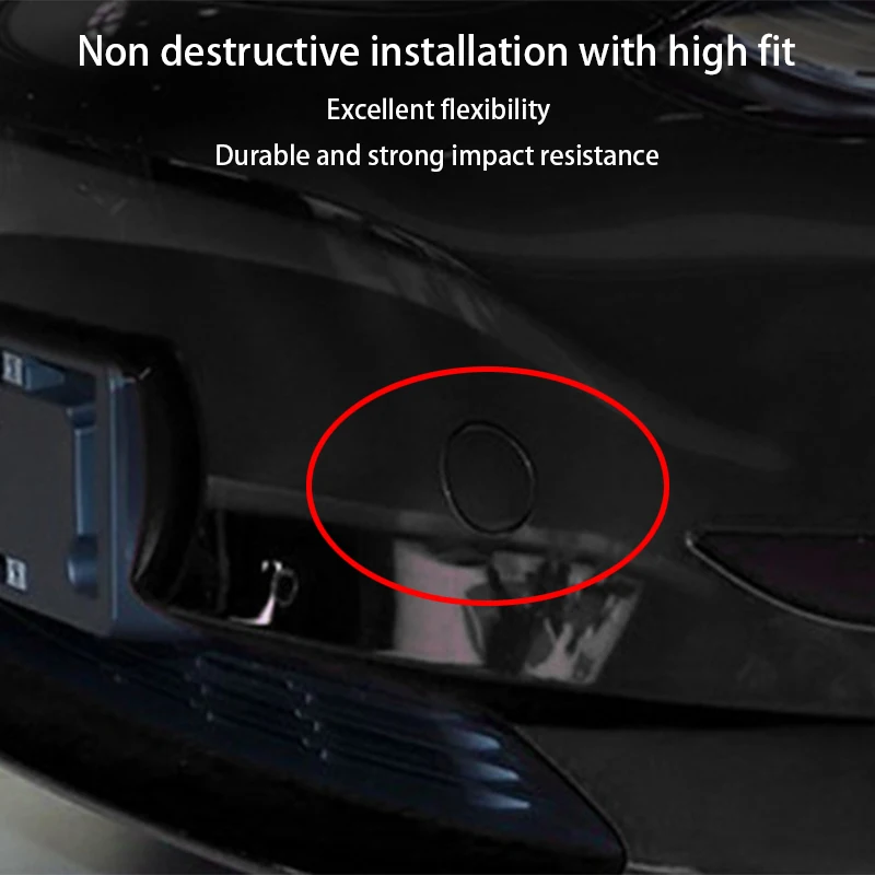 Auto Car Front Bumper Tow Hook Eye Cover Trim Trailer Cap Plug For Tesla 2017-2023 Model 3/Y Automobiles Parts Accessories 5