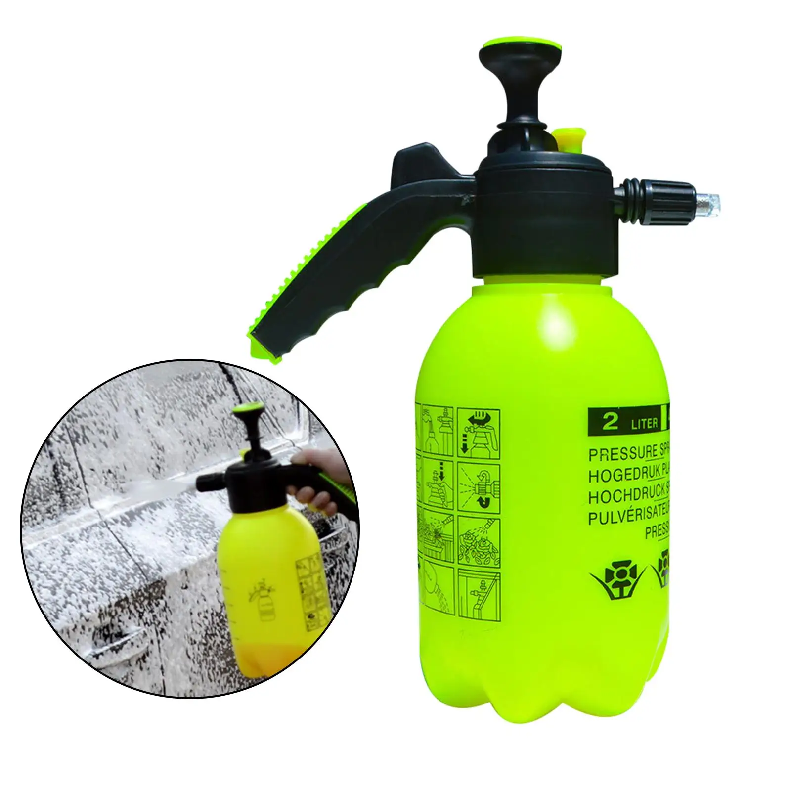 

Ручной пенный распылитель 68 унций, ручное давление для автомобильного детейлинга, зеркала для газона