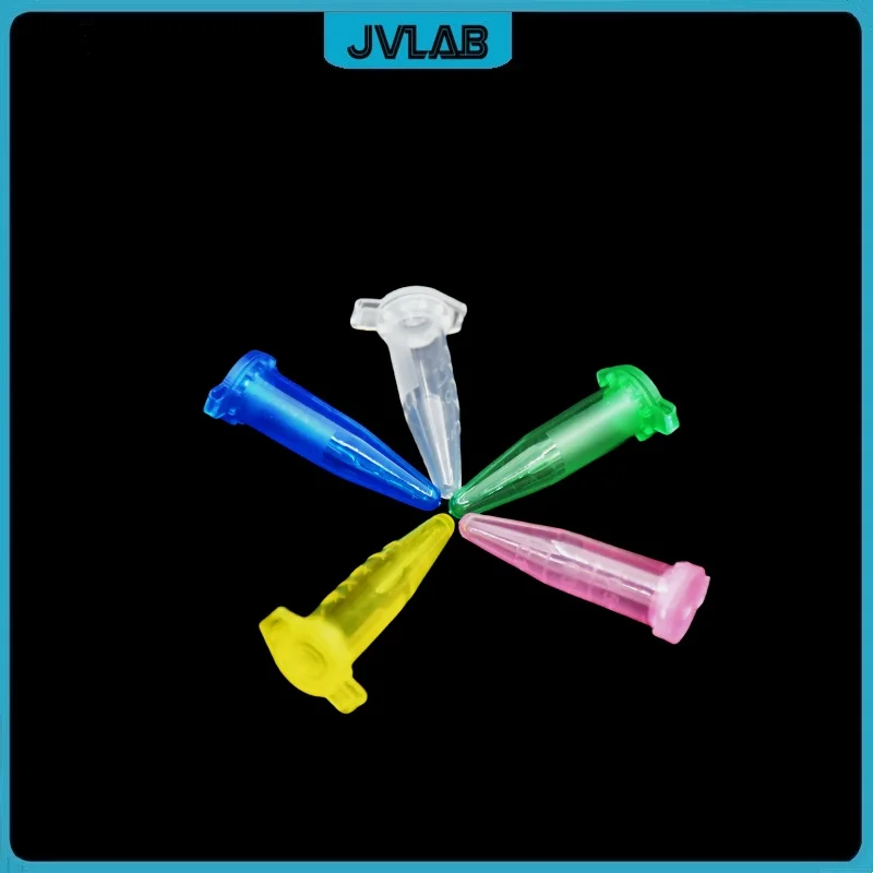 Microtubes Centrifuge Tube 0.5ml Lab Colorful EP Centrifugal Tube Bottom Tip Snap-cap Clear Scale 100/PK plastic test tubes centrifuge tube