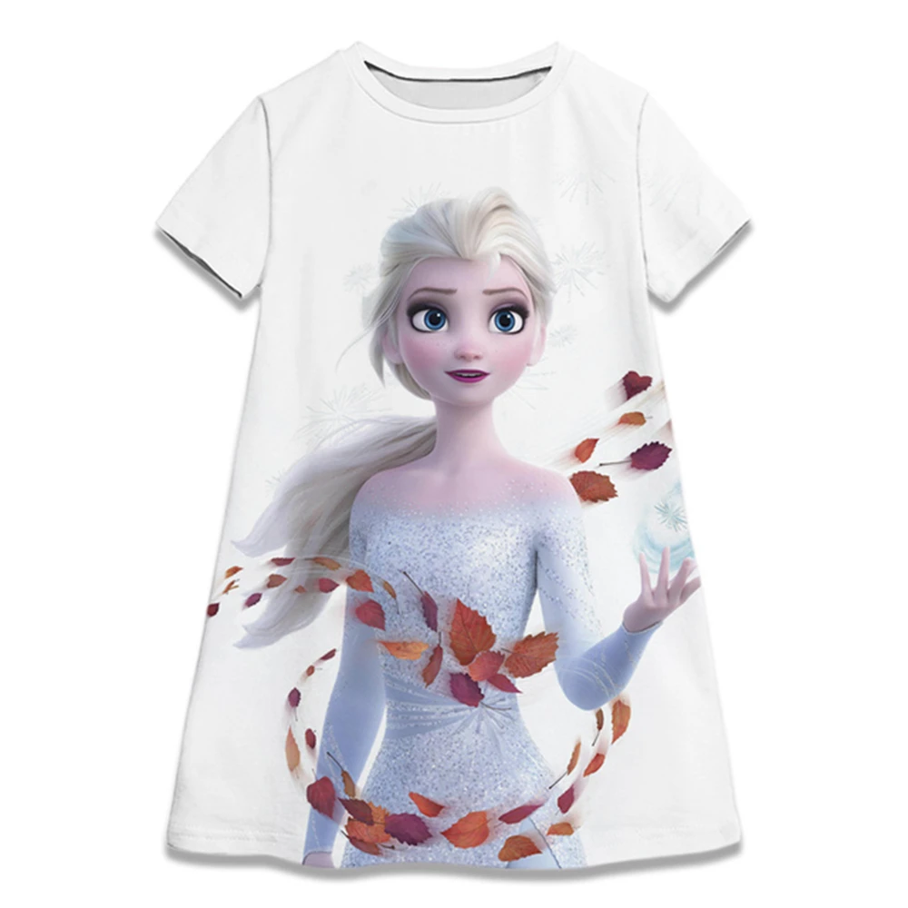 

MINISO Summer Girls Dress Fashion Cartoon Lovely Stitch 3d Print Women Dresses Girls Short Sleeve Princess Dress Girls Clothing