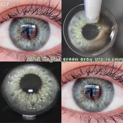Vibrant Pink & Red Contact Lenses with Deluxe Case & Tweezers - Beauty Enhancing Soft Lenses (DNA green)