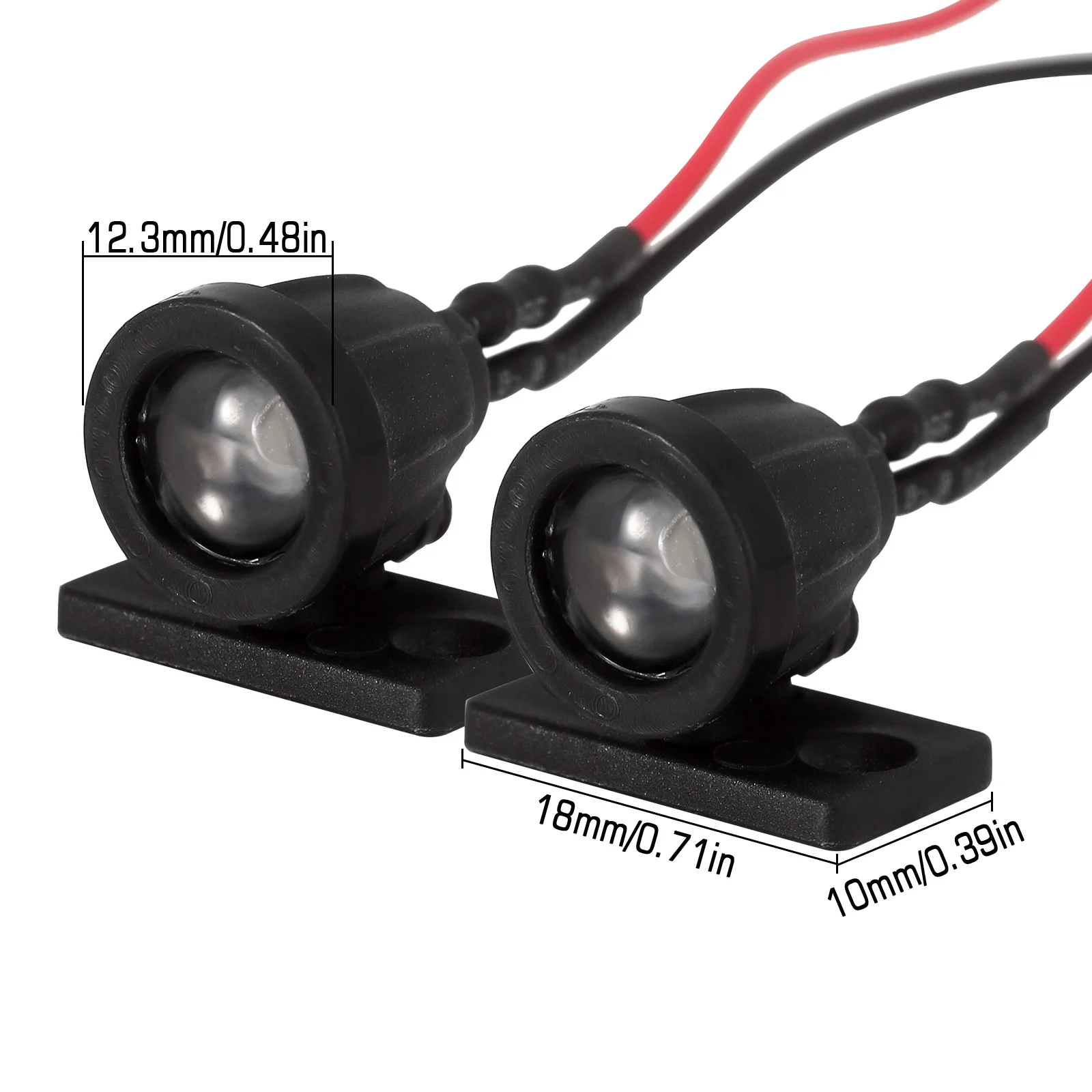 INJORA-  Ʈ, 2LED ,  ƮƮ, 1/10 1/12 1/16 RC  ڵ