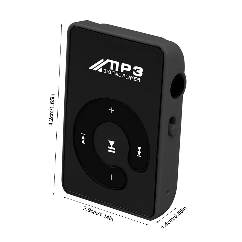 C Key Portable HiFi Mini Clip USB MP3 Player Walkman Music Support Micro TF Card Rechargeable For Student Outdoor Sport Walkman