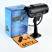 Eleopard fausse caméra Solart factice étanche sécurité CCTV caméra de Surveillance avec lumière Led rouge clignotante extérieure intérieure 5