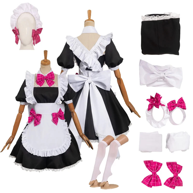 

Hoshino Ai Cosplay Costume Anime Oshi No Ko Lolita Maid Dress Outfit Fantasia Women Girls Halloween Carnival Party Disguise Suit