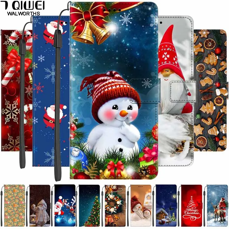 Custodia Natalizia Per Samsung A34 A54 A14 5G Custodia In Pelle Per Portafoglio Per Samsung Galaxy A24 A13 4G A23 A73 A 34 Borse Per Libri