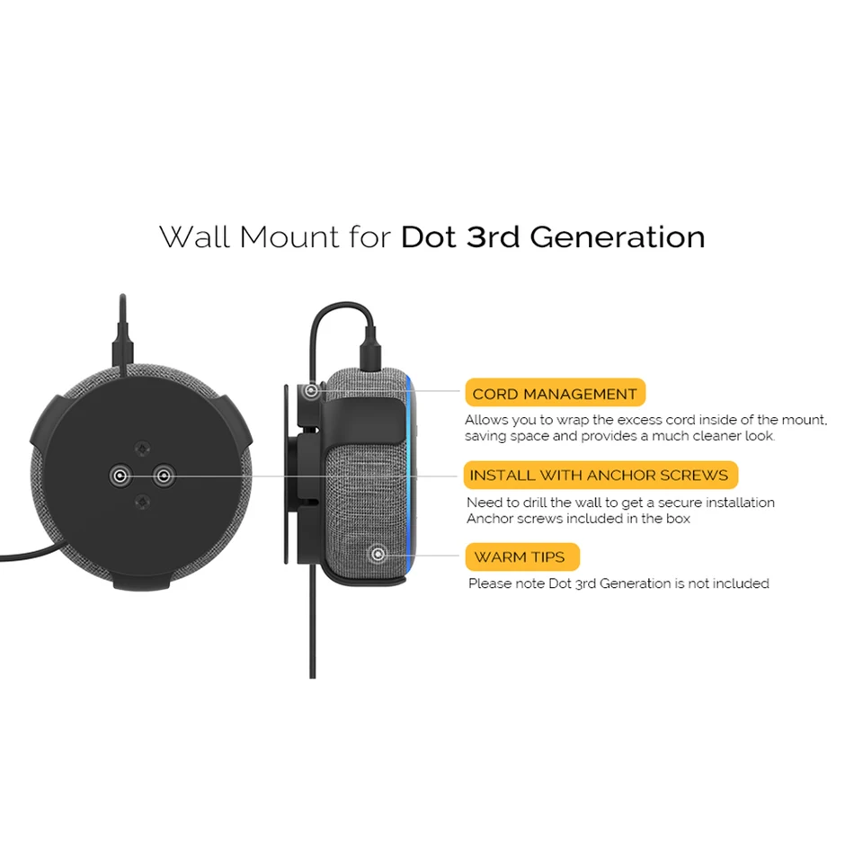 Supporto a parete per Alexa Echo Dot supporti per ... – Grandado