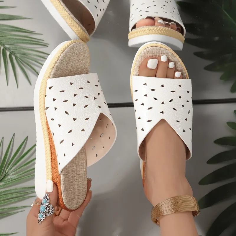 

Wedge Slippers Women Shoes Summer Peep Toe Sandals Fashion Platform Slippers Casual Flip Flops Slides Women Sandalias De Mujer