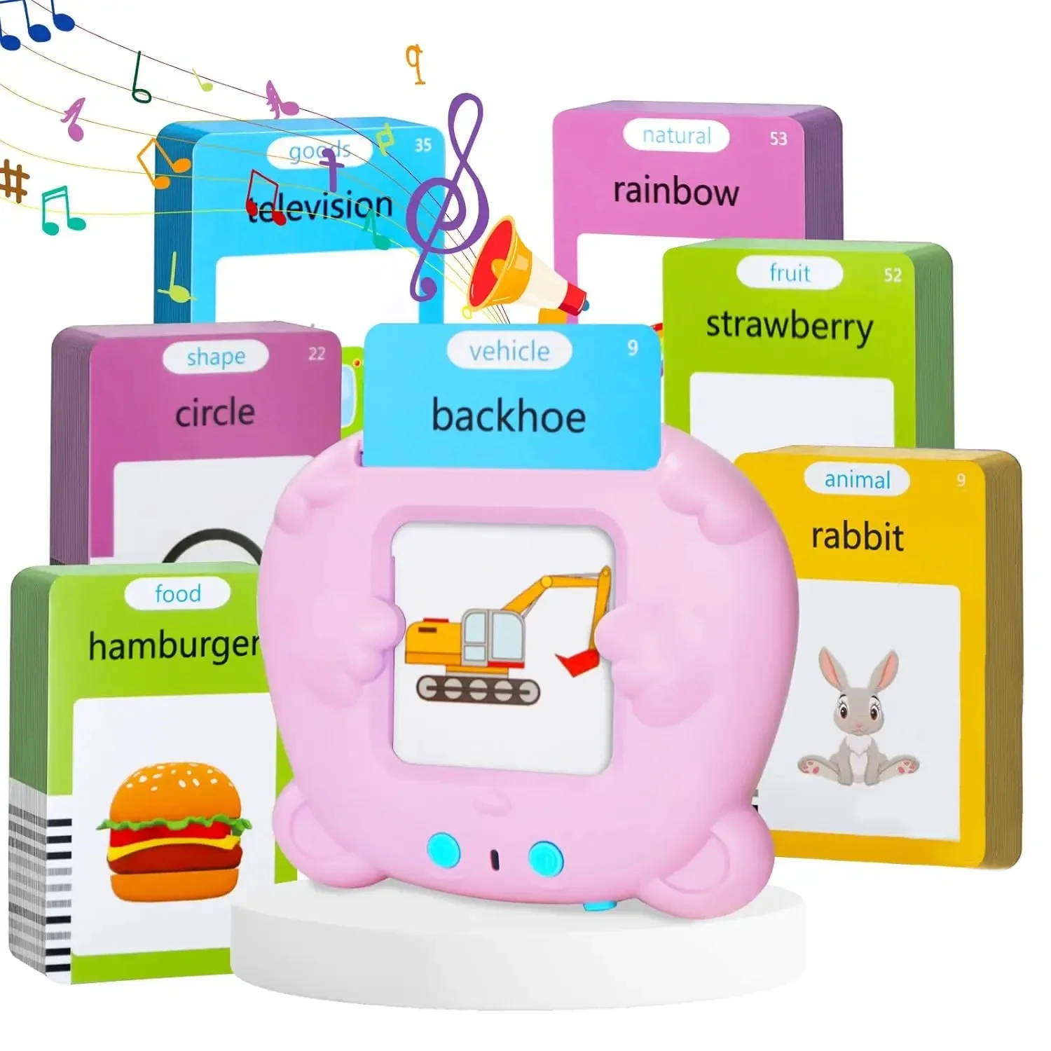 Plastic Electronic Talking Flash Cards for Kids Educational Toys
