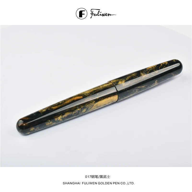 Fuliwen-ゴールドとシルバーのブレードペン先万年筆、クラシック 