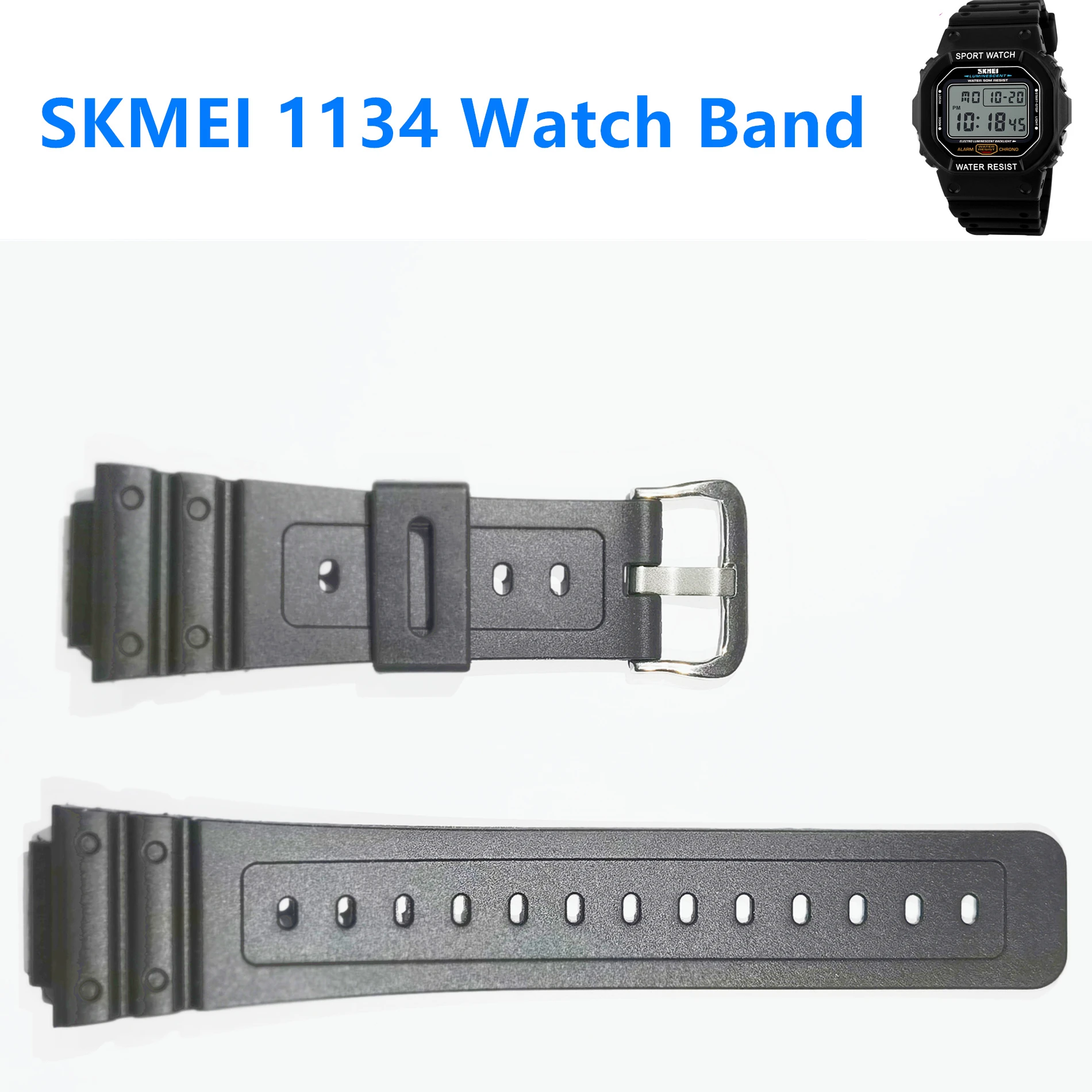 1SetforSkmei1134PlasticWristbandAdjustableReplacementWatch