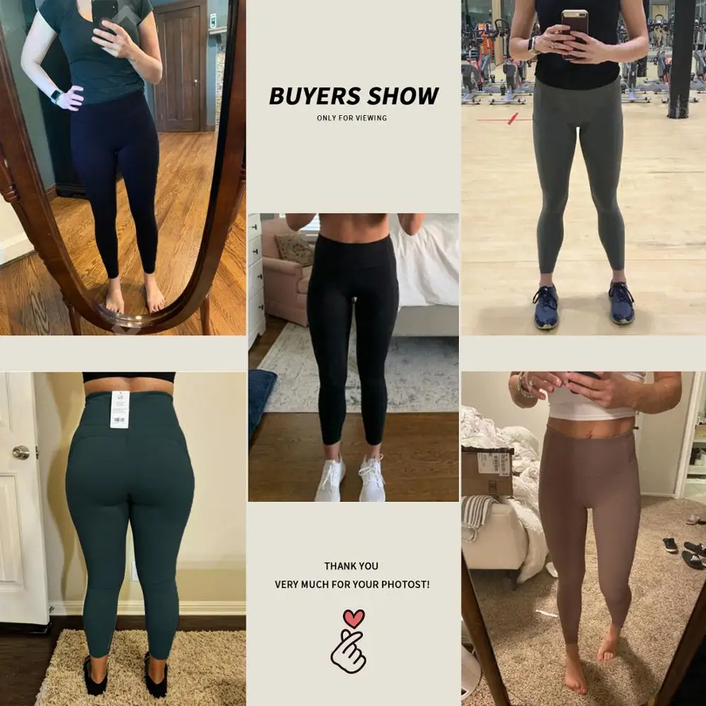 CRZ YOGA Women's High Waisted Workout Leggings 25 Inches Naked Feeling Yoga Pants with Side Pockets