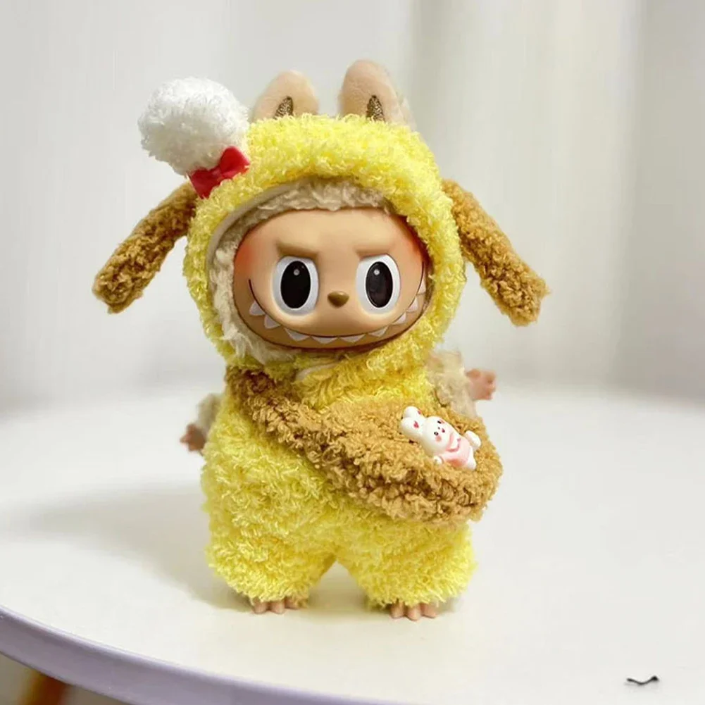 17cm Cute Mini Plush Doll'S Clothes Outfit Accessories For Korea Kpop Exo Labubu Idol Dolls Bear Jumpsuit Clothing DIY Kids Gift 4