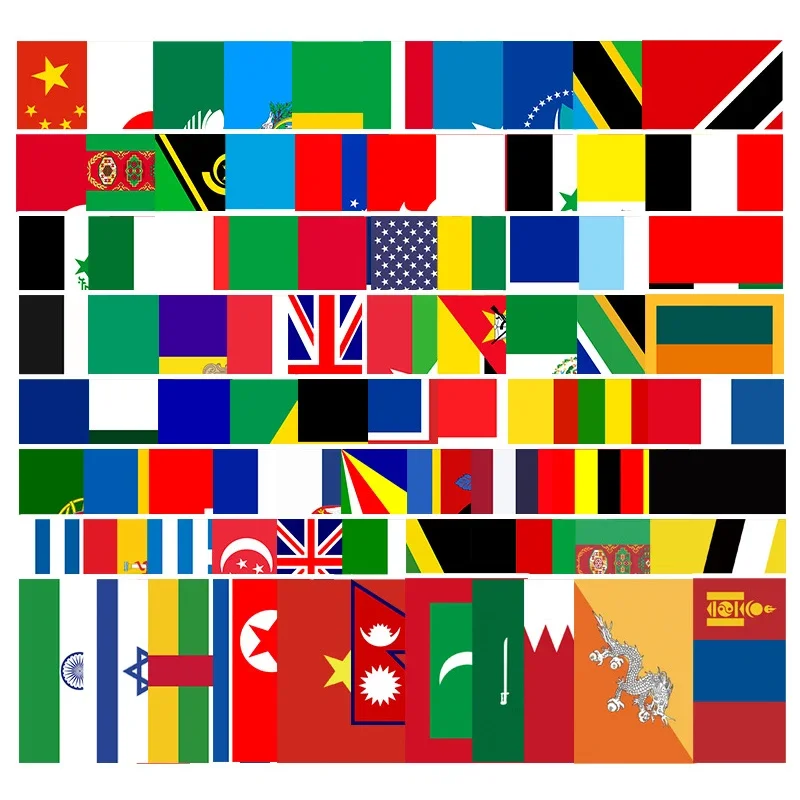 Graffiti Stickers 6-24PCS 8L Icam Europe National Oscam Flag Graffiti Stickers Kids DIY/ccam Classic Toys Motorcycle Car Travel Luggage PVC Decals