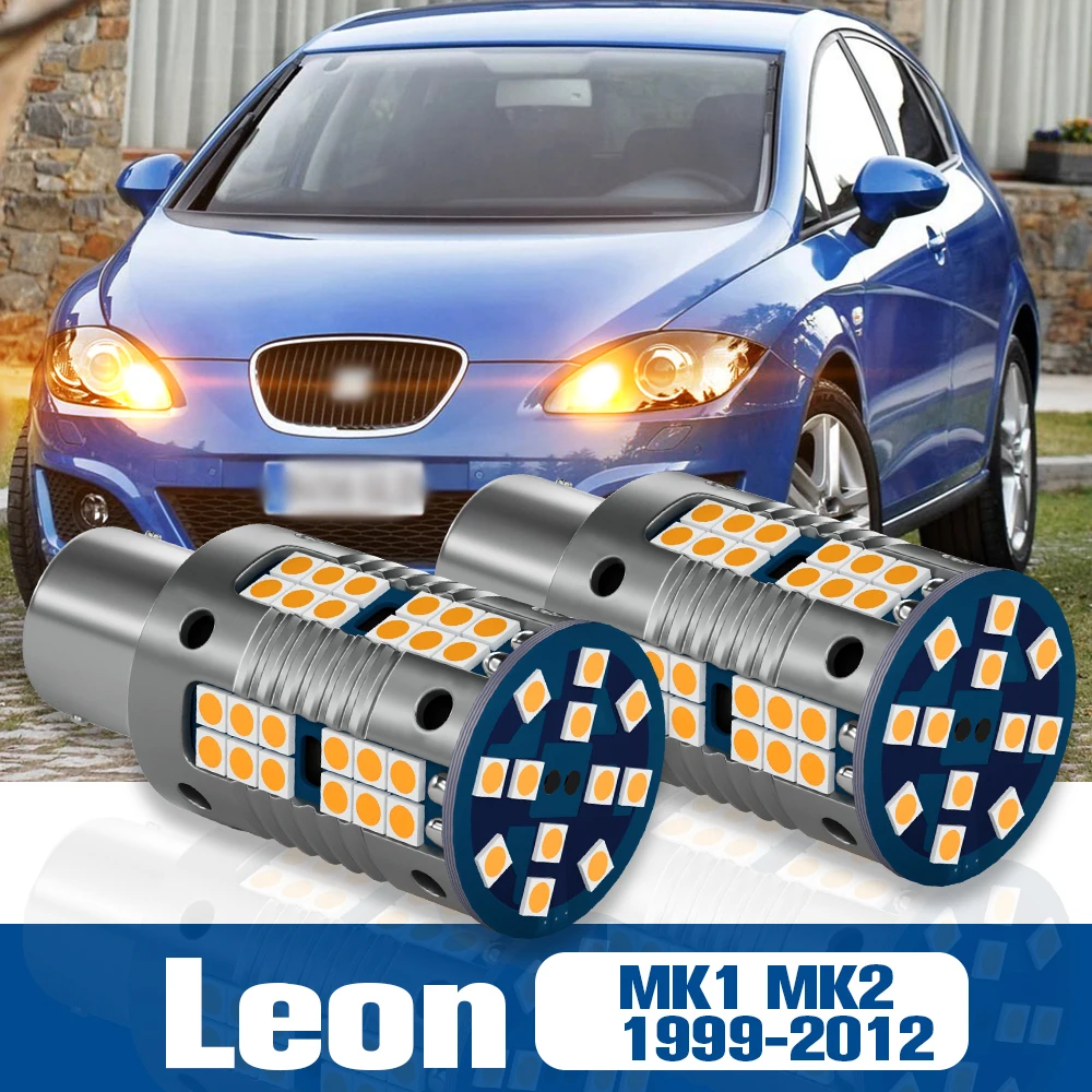 

2pcs LED Turn Signal Light Blub Lamp Accessories Canbus For Seat Leon 1 MK1 1M 2 MK2 1P 1999-2012 2006 2007 2008 2009 2010 2011