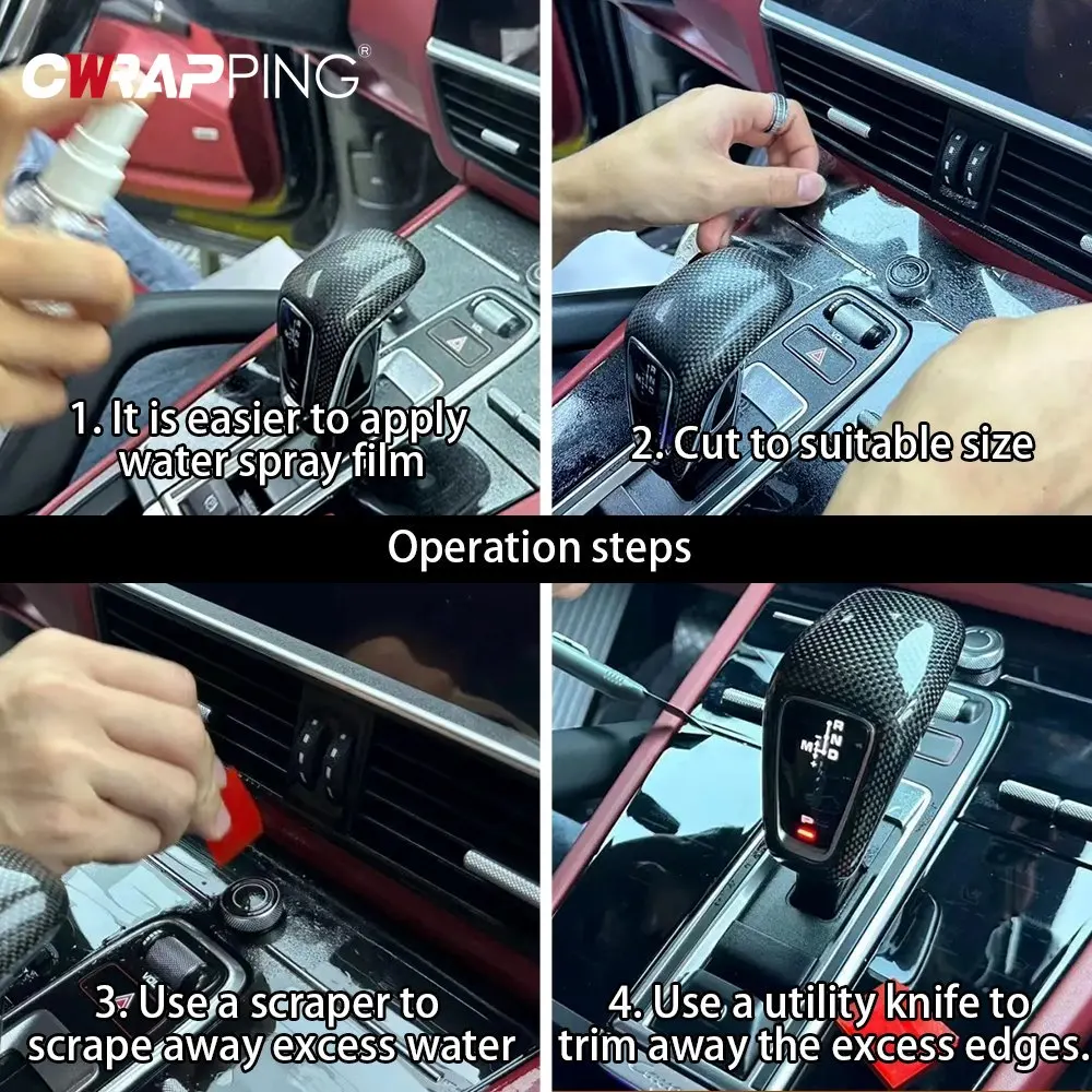 Car DIY Protective Film Self-Adhesive Vinyl Wrap Scratch Resistant Skin Waterproof Sticker Paint Protection Film Car Accessories