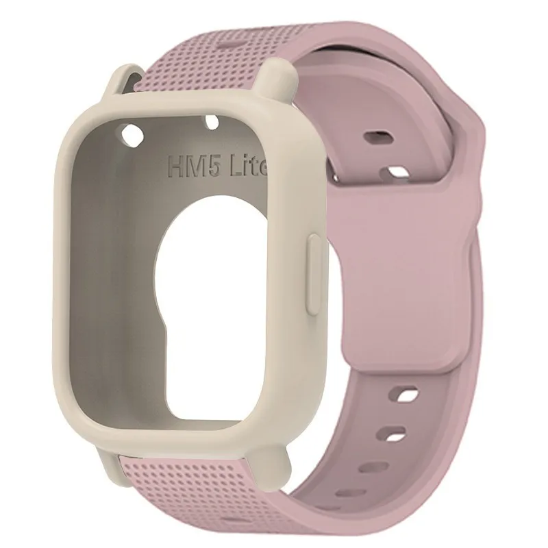 Silicone Protective Case + Strap for Smart Watch - Replacement Bracelet Belt Cover