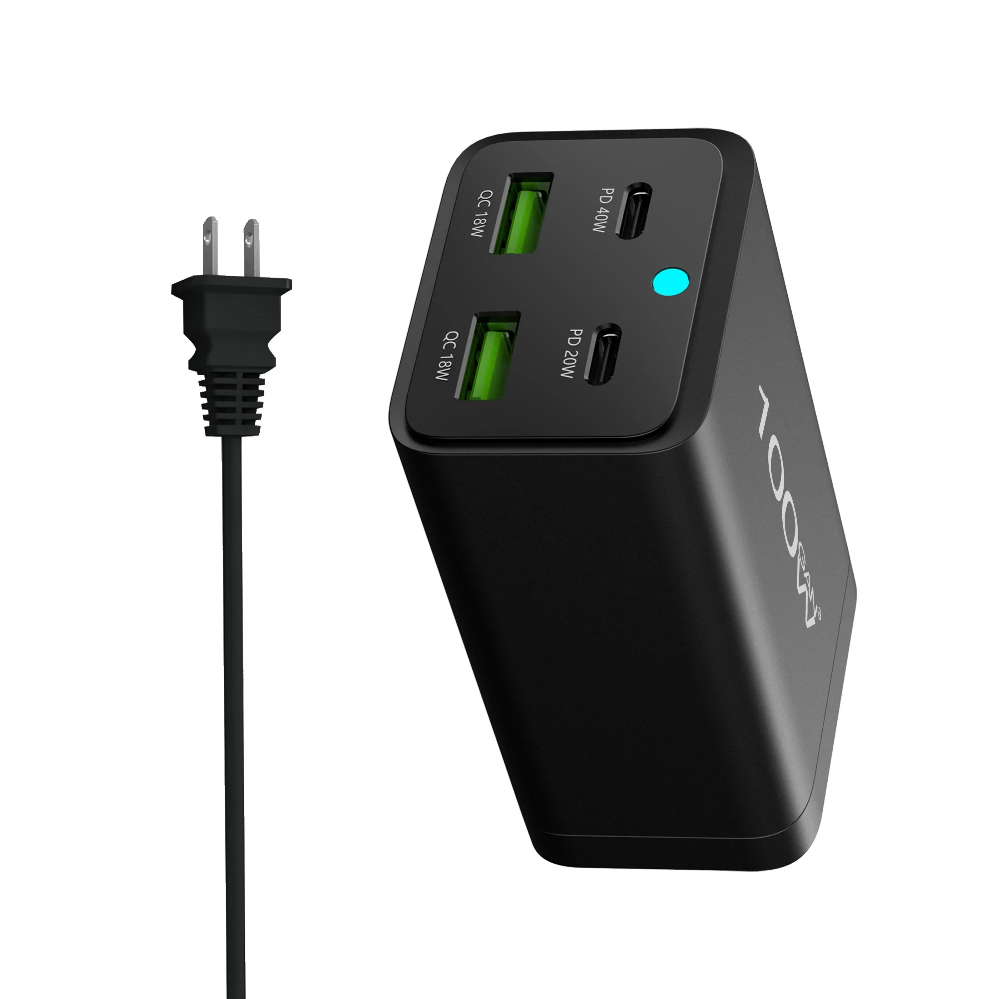 100W USB C Fast Charger GaN 4 in 1 Charging Station With 2 USB-C(40W+20W) And 2 USB Ports(18W+18W) For MacBook Laptops iPhone Sa