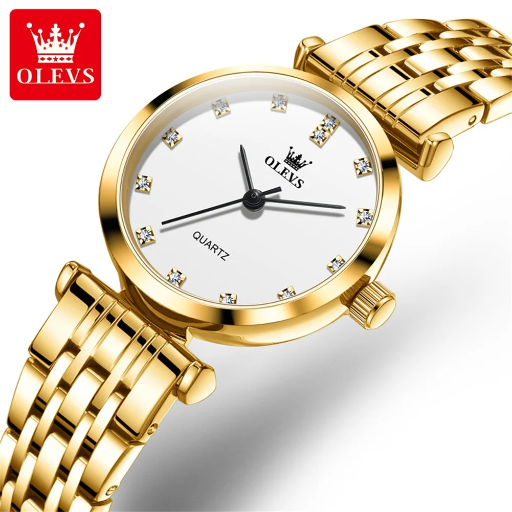 OLEVS 5596 роскошные элегантные женские часы со стразами водонепроницаемые Оригинальные кварцевые часы для женщин лучшие брендовые деловые наручные часы 2024