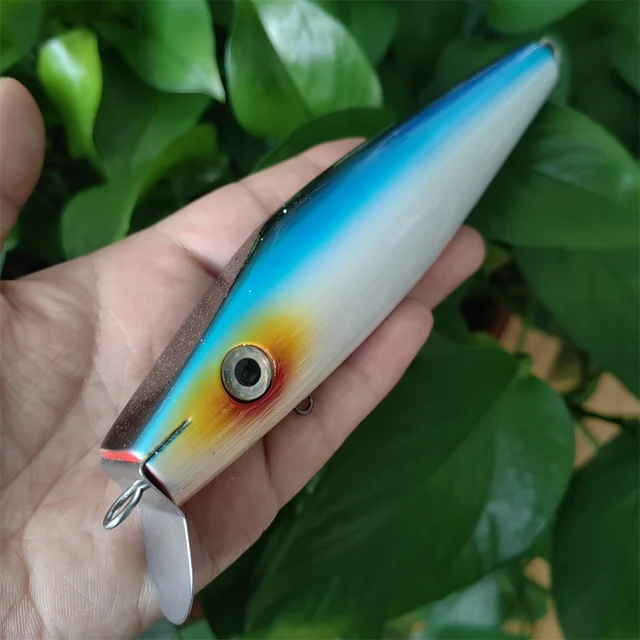 SWOLFY Saltwater Wooden Fishing Lure17cm 68g Top Water Popper