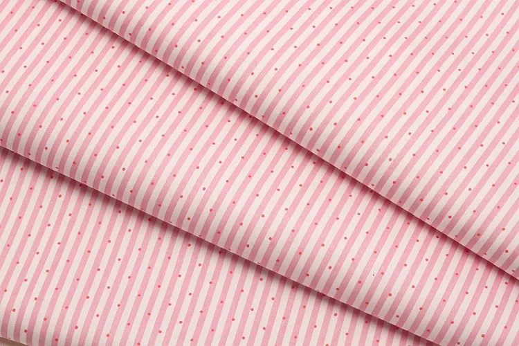 100 Cotton Striped Fabric Per Meter for Sewing Dresses Pants Shirts Tabelcloth Handmade Diy Spotted Comfortable Blue Purple Pink 3
