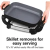 Electric Skillet with PFAS-Free Durathon Ceramic Coating, Removable 12x15” Pan, Adjustable Temperature 4