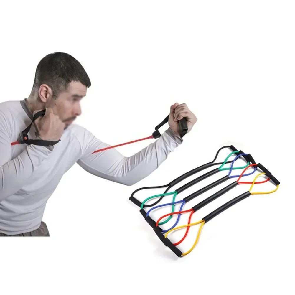 Boxing Resistance Bands Boxing Resistance Bands Rubber Speed Training Pull Ropes 15/20/25/30/35lb Speed Sanda Muay Thai Air Strike Elastic Band Rope
