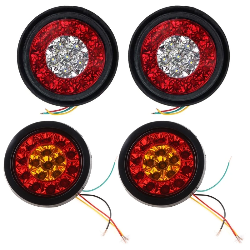 

D7WD 2Pcs 16LED Tail Light 12V Brake Stop Turn Signal Tail Lights for Car Truck